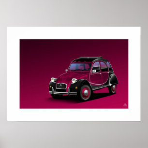Plakat-Illustration Citroen 2CV Charleston Poster