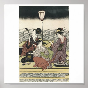 Plakat japanischen malenden C. 1800's