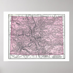 Plakat: Karte von Colorado, 1921 Poster