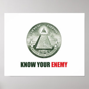 plakat know your enemy illuminati