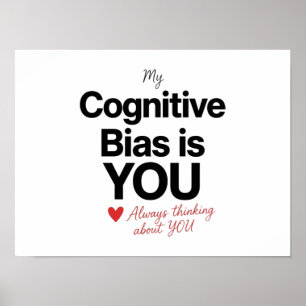 Plakat kognitive Verzerrung Psychologie Geschenk f