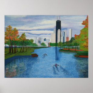 Plakat "Lincoln Park - Chicago" 24" x18 "
