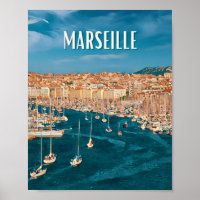 Plakat Marseille Foto Vintage