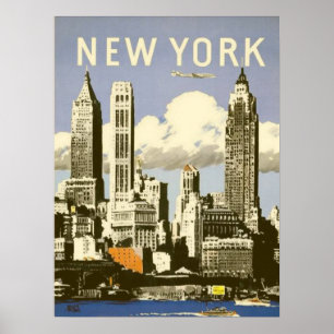 Plakat mit coolem Vintagem New- Yorkdruck