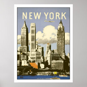 Plakat mit coolem Vintagem New- Yorkdruck