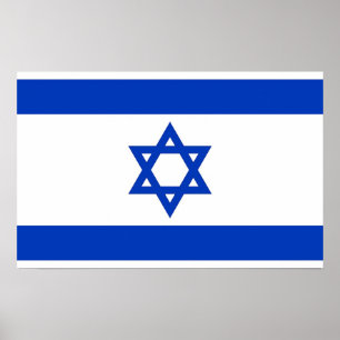 Plakat mit der Flagge Israels