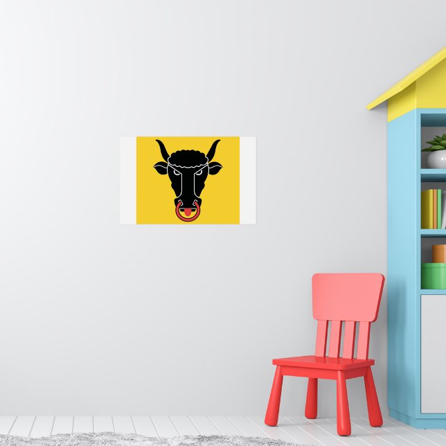 Plakat mit Flagge von Uri, Schweiz (Kinderzimmer 1)