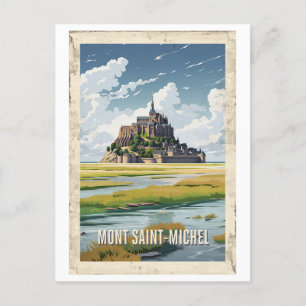Plakat Mont Saint-Michel - Frankreich Postkarte