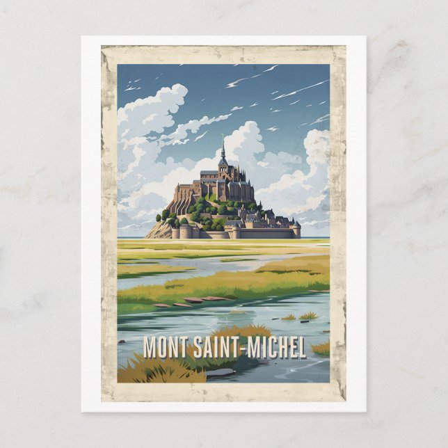 Plakat Mont Saint-Michel - Frankreich Postkarte (Vorderseite)