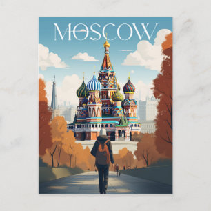 Plakat - Moscow - Russia - Saint Basil’s Cathedral Postkarte