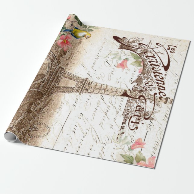 Plakat Paris im Frühjahr 60lb Decoupage Geschenkpapier (Ungerollt)