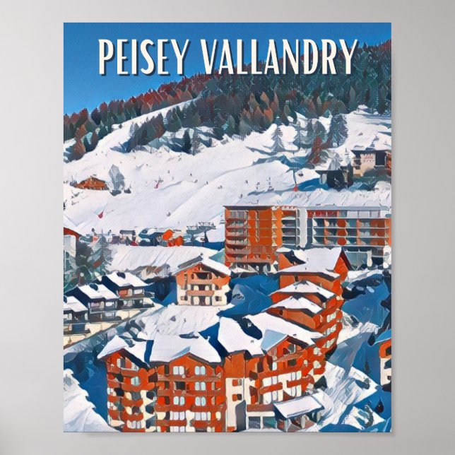 Plakat Peisey-Vallandry Skistation (Vorne)