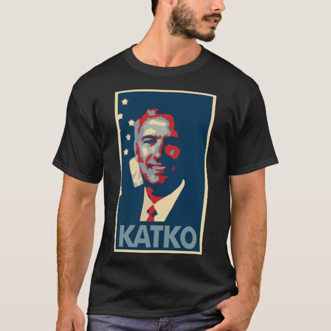 Plakat-politische Parodie Johns Katko T-Shirt (Vorderseite)