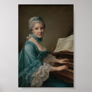 Plakat 'Porträt von Justine Favart'