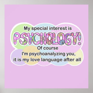 Plakat Psychologie Liebessprache (ADHS, Autistisch