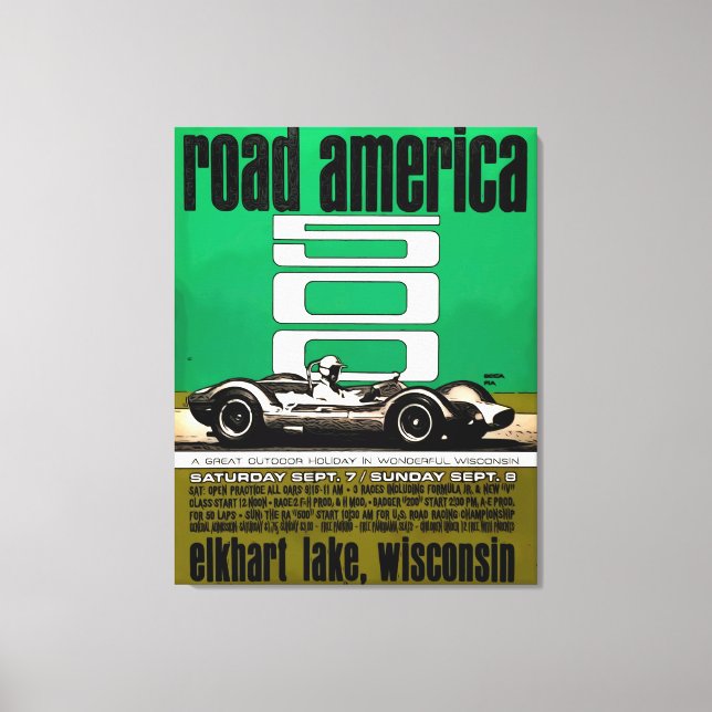 Plakat - Road Amerika 500, Leinwanddruck (Vorderseite)