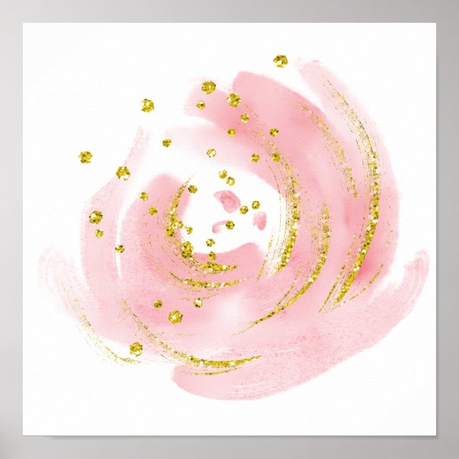 Plakat Rosa Rosenknospe (Vorne)