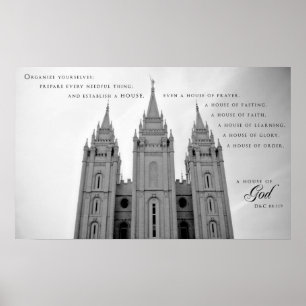 Plakat - Tempel Salt Lake Citys Utah LDS