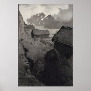 Plakat Theodor Kittelsen sie fährt durch das Land
