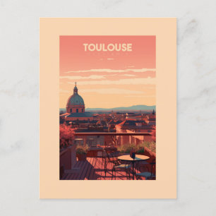 Plakat Toulouse - Frankreich - Illustration Postkarte