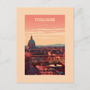 Plakat Toulouse - Frankreich - Illustration Postkarte