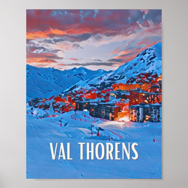 Plakat Val Thorens Skistation (Vorne)