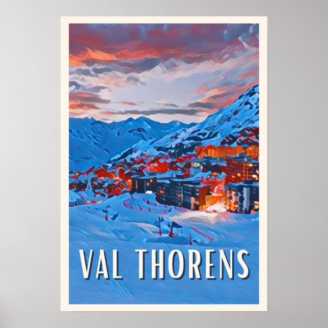 Plakat Val Thorens Skistation (Vorne)