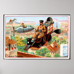 Plakat-Vintage französische Schokoladen-Anzeige, Poster