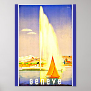 Plakat-Vintage Reise Kunst-Genf Poster