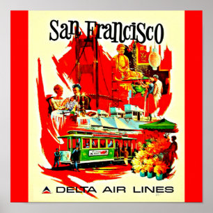 Plakat-Vintage Reise Kunst-San Francisco Poster