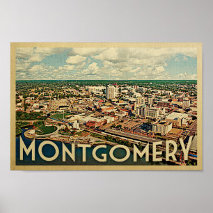 Plakat-Vintage Reise Montgomerys Alabama Poster