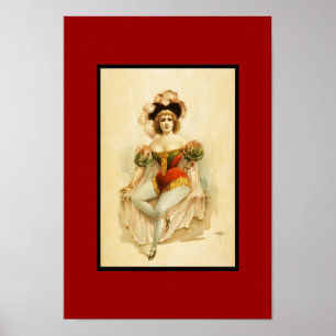 Plakat Vintage Theater Frau