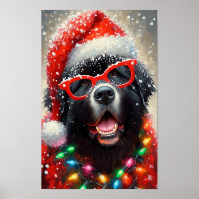 Plakat von Silly Christmas Newfie (Vorne)