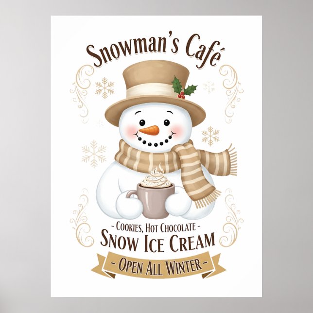 Plakat von Snowman's Cafe (Vorne)