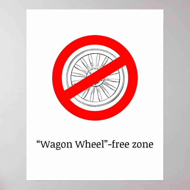 Plakat "Wagenrad" ohne Zone (Vorne)