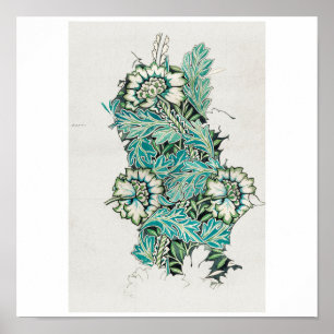 PLAKAT: WILLIAM MORRIS: ANEMONE AQUARELL POSTER