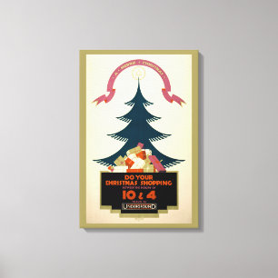 Plakat zur Förderung der Reise mit dem London Unde Leinwanddruck