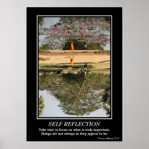 Plakat zur Selbstreflexion - Monk in Angkor Wat