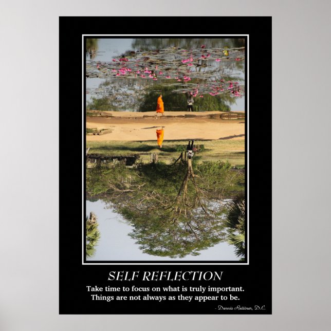Plakat zur Selbstreflexion - Monk in Angkor Wat (Vorne)