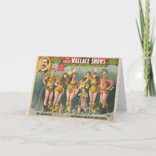 Plakat zur Werbung für The Great Wallace Shows Cir Karte