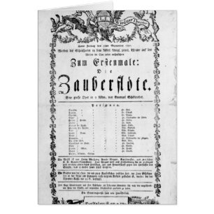 Plakatanzeige von ` das magische Flute