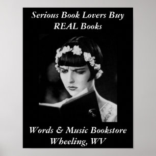 Plakatbuch Liebhaber Buchhandlung Wheeling WV. Poster