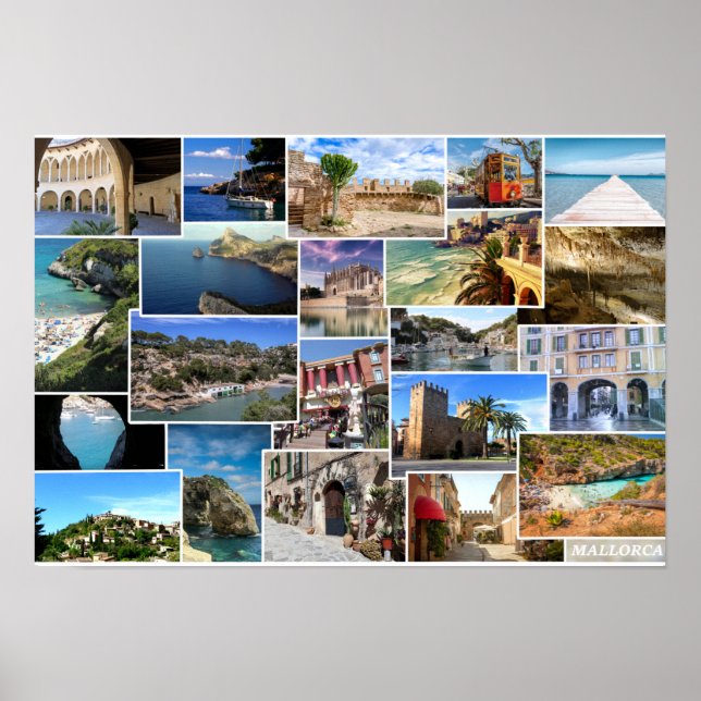 Plakatcollage de Mallorca en Baleares Poster (Vorne)