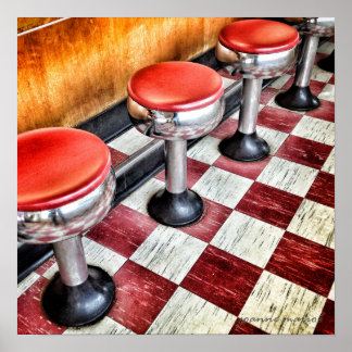 Plakatdruck auf dem Schachbrett Poster