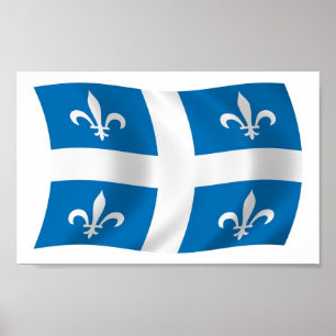 Plakatdruck der Flagge von Québec Poster