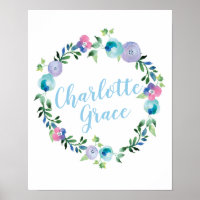 Plakatdruck für personalisierte Blumenkranke