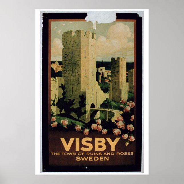 Plakate für die Stadt Visby, Schweden (colo (Vorne)