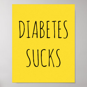 Plakate für gelbe Diabetes