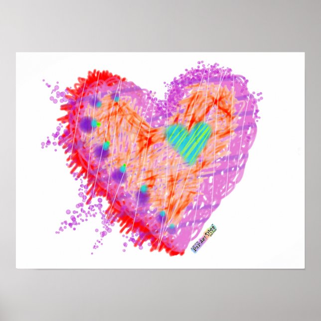 Plakate, Prints - Happy Heart Poster (Vorne)