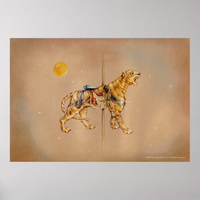 Plakate, Prints - Karussell Tiger Poster (Vorne)